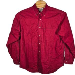 Ralph‎ Lauren Jeans Company Button Down Dress Shirt Large Men's Red Long Sleeve